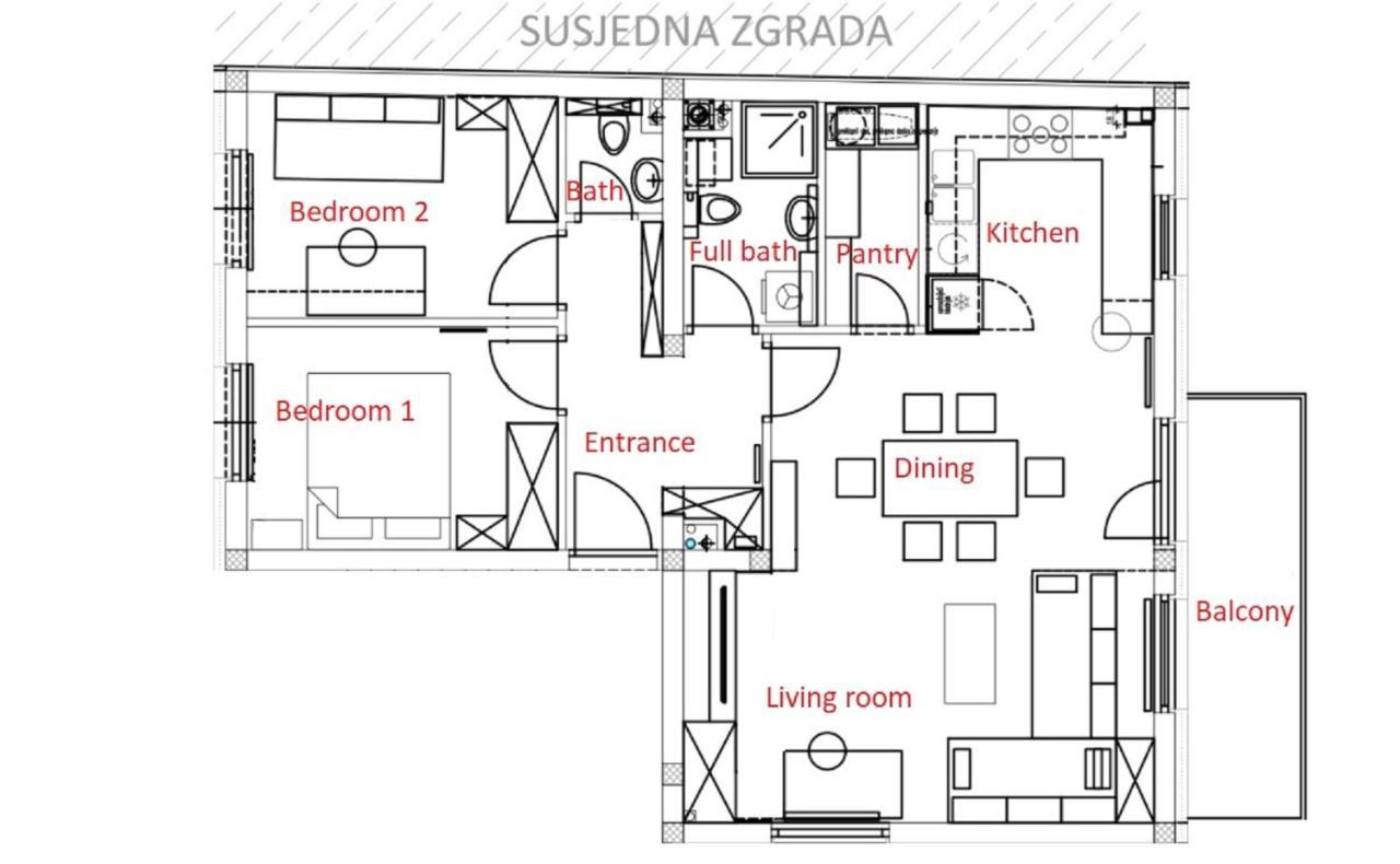 Modern 4-Star Luxury Apt - Wfh Ready, Free Parking Zagrzeb Zewnętrze zdjęcie